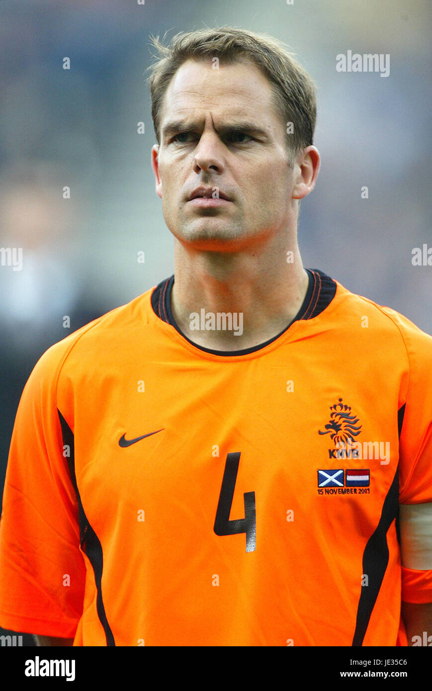FRANK DE BOER HOLLAND HAMPDEN PARK GLASGOW Schottland 15. November 2003 Stockfoto