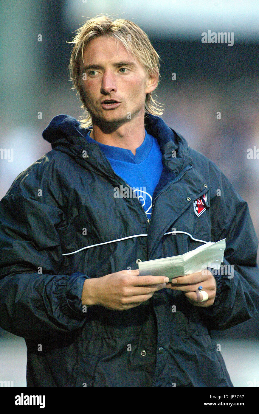 CHRIS Messing YORK CITY Spielertrainer BOOTHAM CRESCENT YORK ENGLAND 23. Juli 2003 Stockfoto