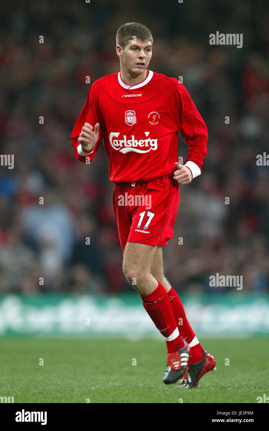 STEVEN GERRARD, Liverpool FC, WORTHINGTON CUP FINALE 2003, 2003 Stockfoto