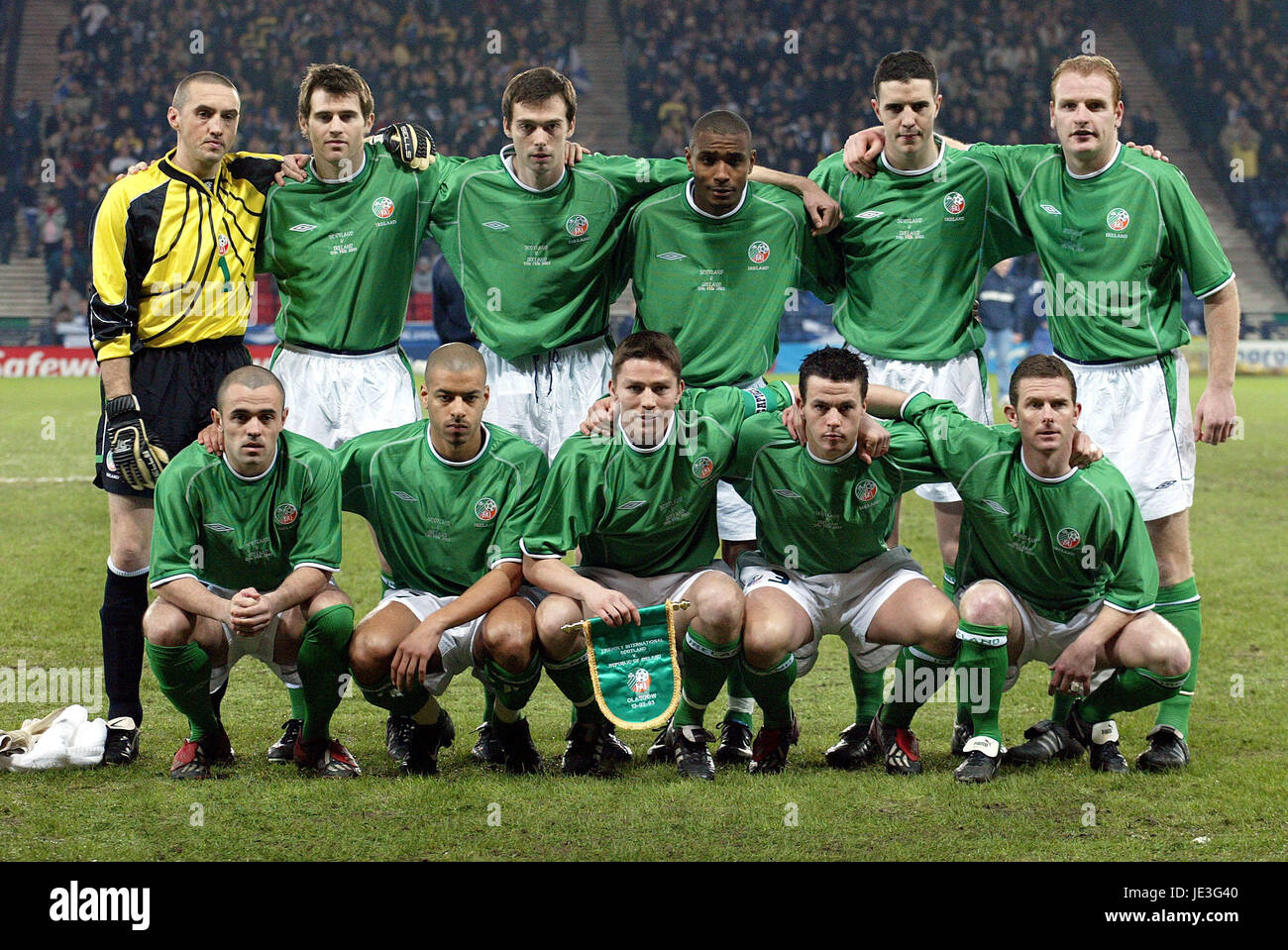 Republik Irland Republik 0F Irland V Kamerun HAMPDEN PARK GLASGOW 12. Februar 2003 Stockfoto