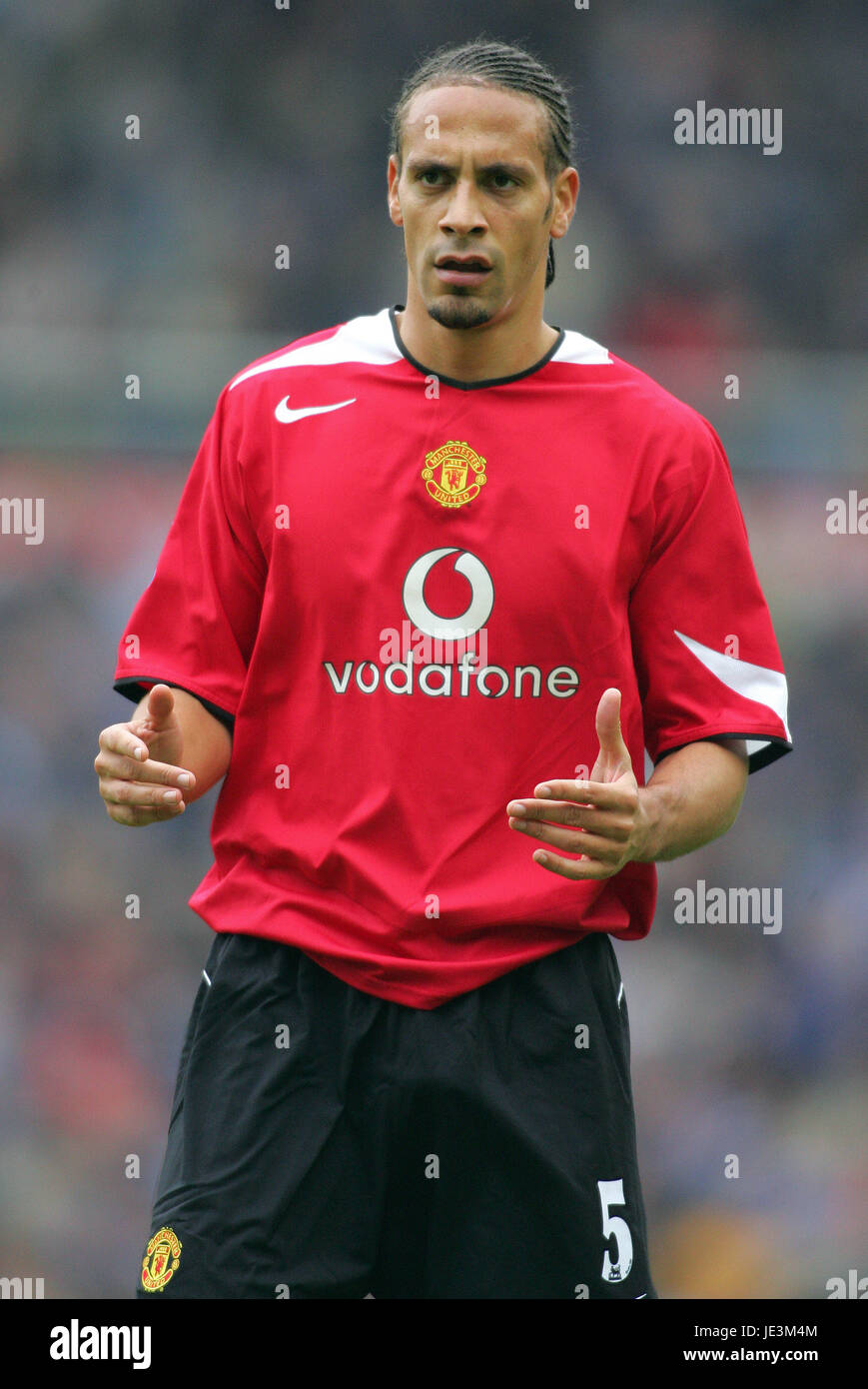 Rio Ferdinand Manchester Utd Fc St Andrews Birmingham England 16 Oktober 2004 Stockfotografie Alamy
