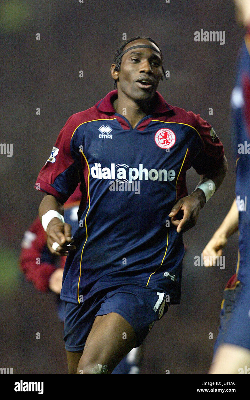 JOSEPH DESIRE JOB MANCHESTER UTD V MIDDLESBROUGH OLD TRAFFORD MANCHESTER ENGLAND 11. Februar 2004 Stockfoto