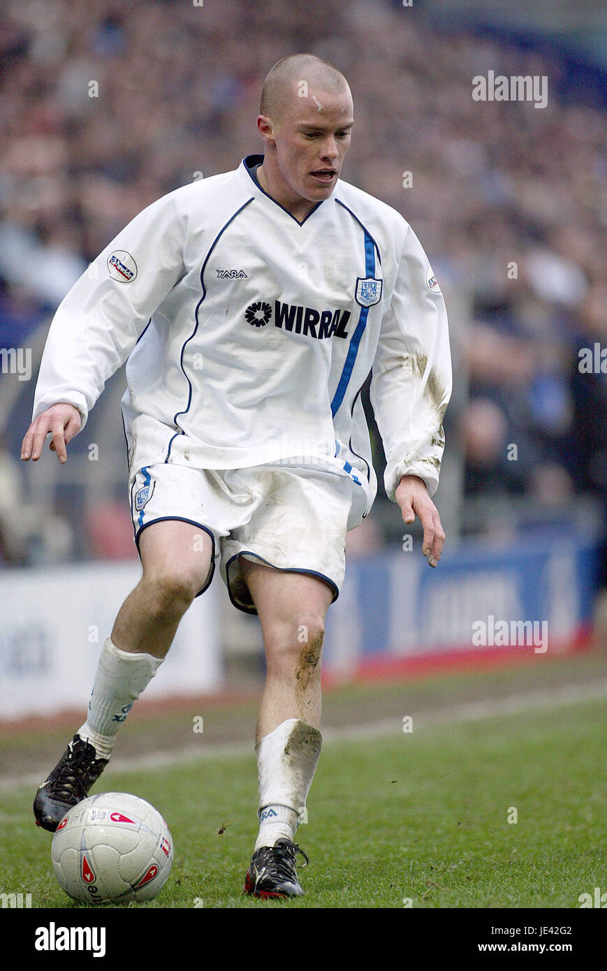 IAIN HUME TRANMERE ROVERS FC PRENTON PARK BIRKENHEAD ENGLAND 3. Januar 2004 Stockfoto