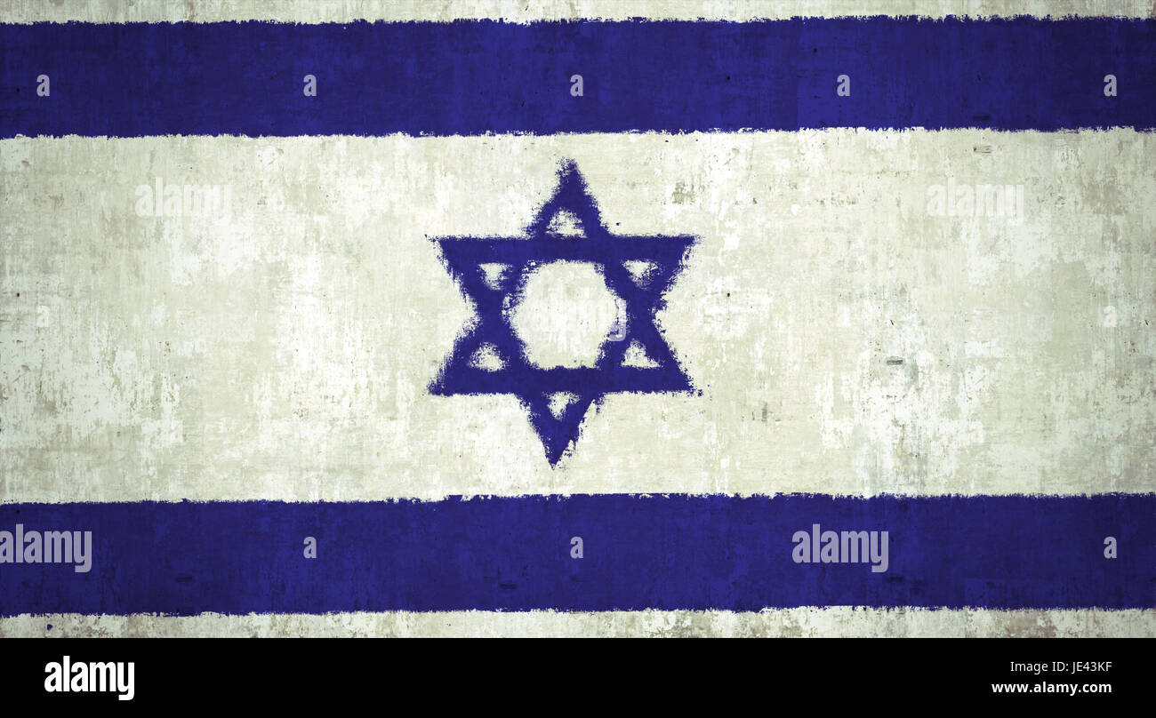 Israel-Flagge Nahaufnahme Textur Stockfoto