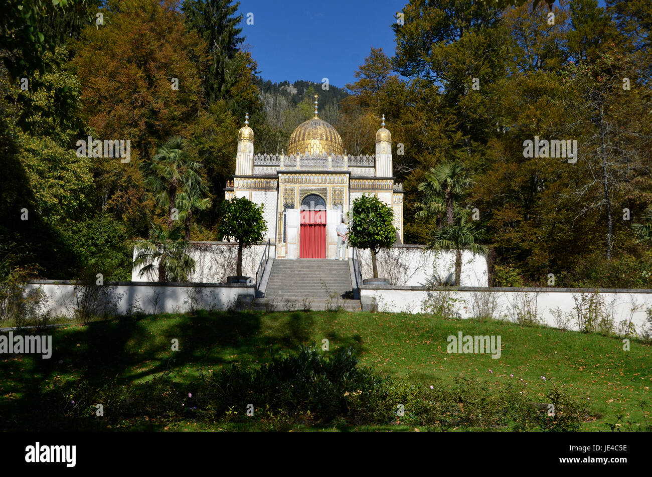 Maurische Pavillion Im Schlosspark Schloss Linderhof Stockfoto