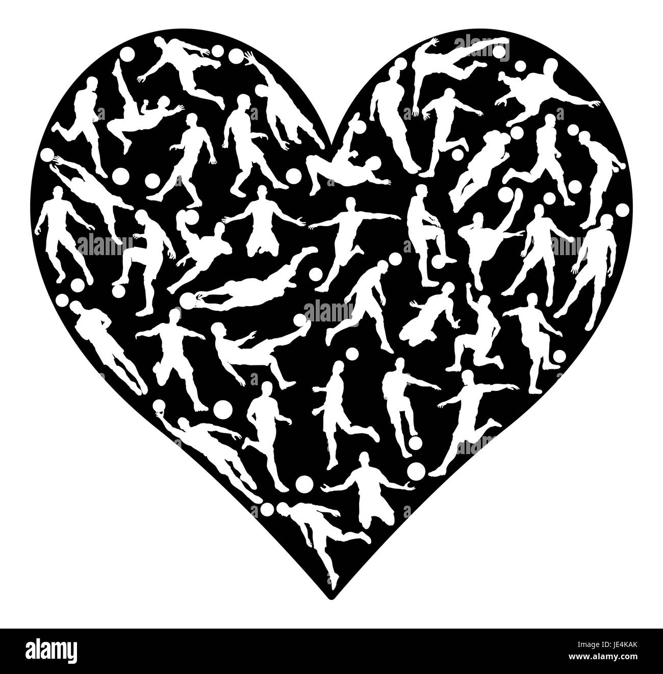 fussballer clipart heart