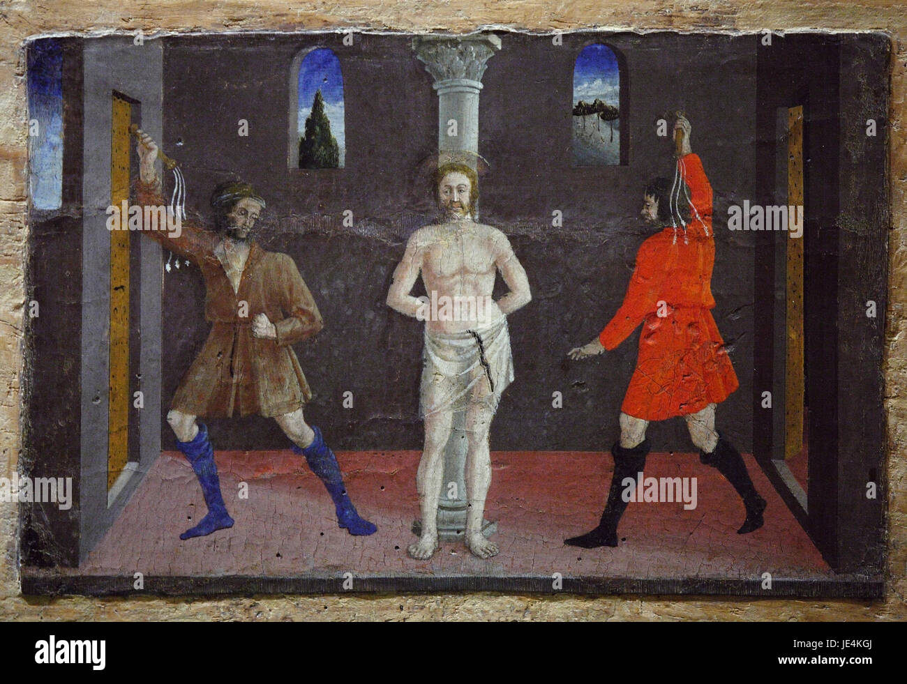 Sansepolcro: Museo di Piero: Gemälde von Piero Teil des Flügelaltars der Madonna della Misericordia wiederhergestellt Stockfoto