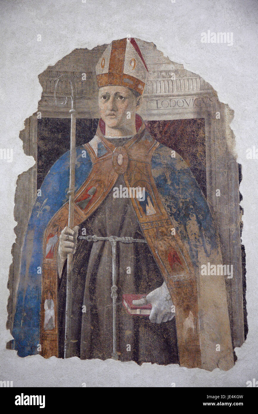 Italien Toskana Sansepolcro Museum Piero della Francesca Saint Louis von Toulouse, von Piero Stockfoto