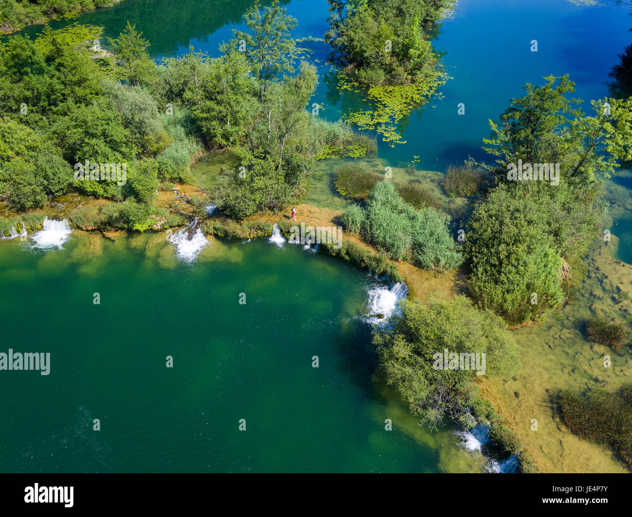 Luftbild Des Flusses Mreznica Kroatien Stockfotografie Alamy