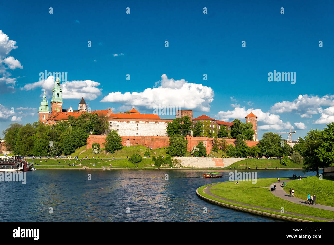 Wawel in Krakau Stockfoto