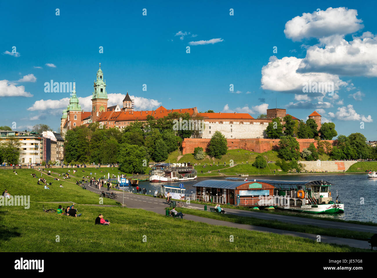 Wawel in Krakau Stockfoto