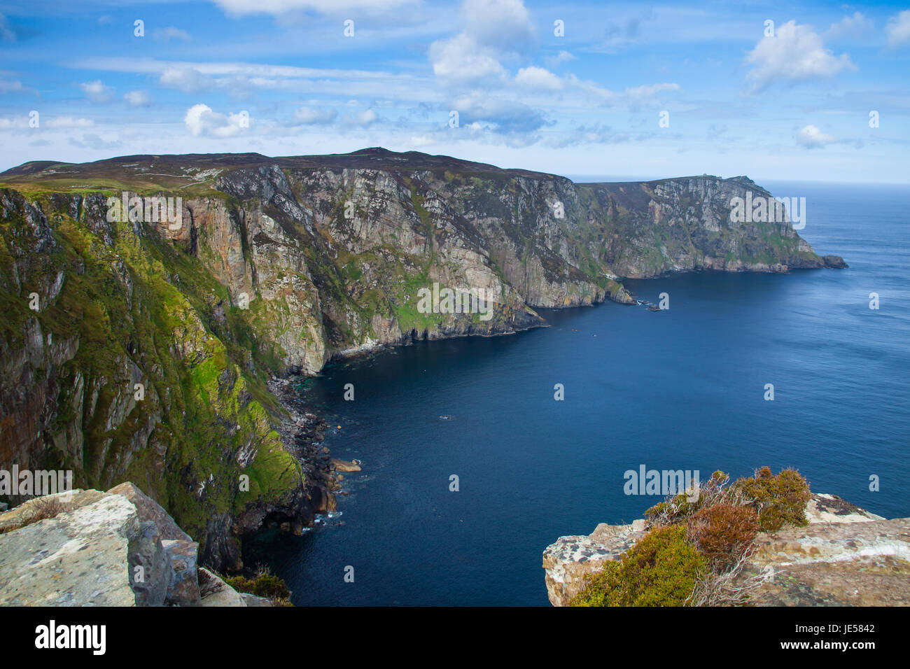 Horn Head (Irisch: Corrán Binne, was bedeutet "Hohl in den Hügeln" ist eine Halbinsel in Donegal, Nord-West-Irland, in der Nähe von Dunfanaghy. Stockfoto