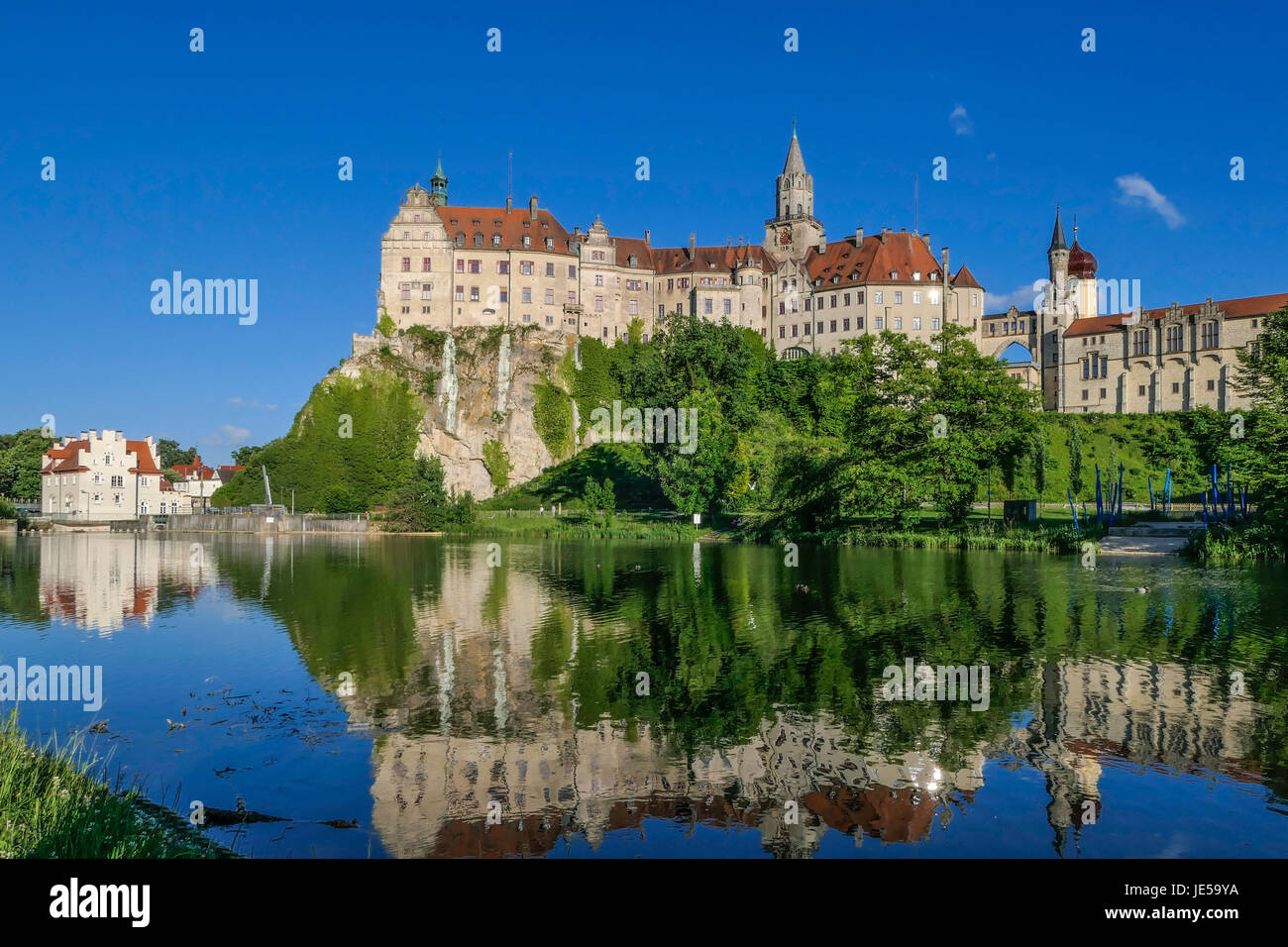 Schloss Sigmaringen, Naturpark obere Donau, Schwäbische Alb Baden Württemberg, Deutschland, Europa Stockfoto