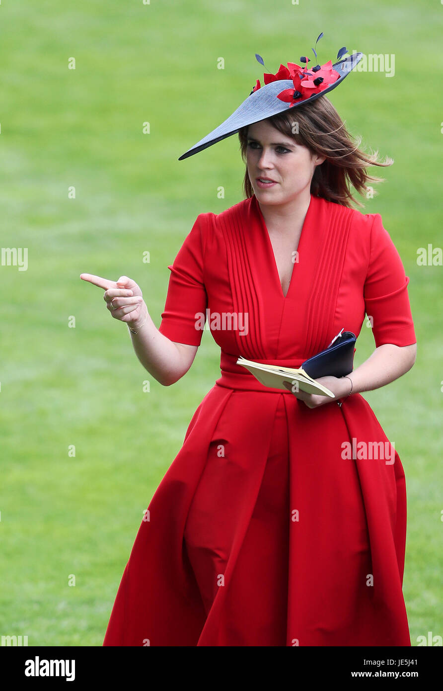 Prinzessin Eugenie von York bei Tag drei des Royal Ascot in Ascot Racecourse. Stockfoto