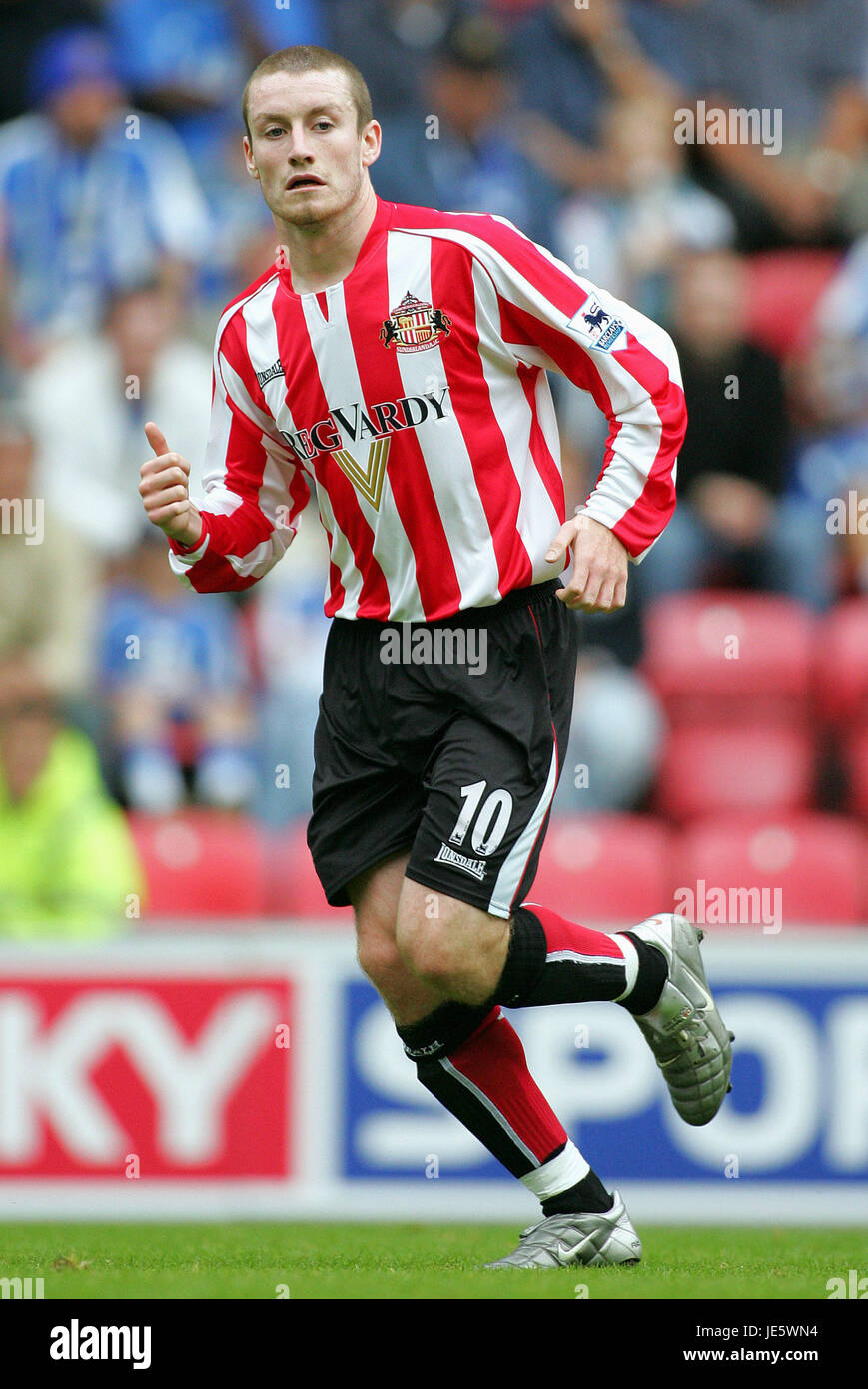 STEPHEN ELLIOTT SUNDERLAND FC JJB STADIUM WIGAN 27. August 2005 Stockfoto