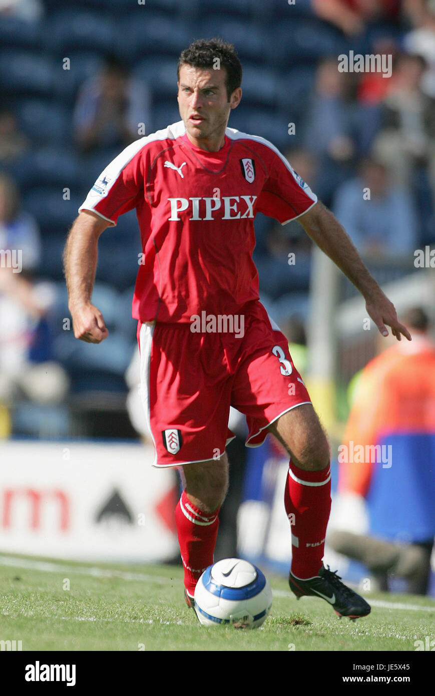 CARLOS BOCANEGRA FULHAM FC EWOOD PARK BLACKBURN ENGLAND 20. August 2005 Stockfoto