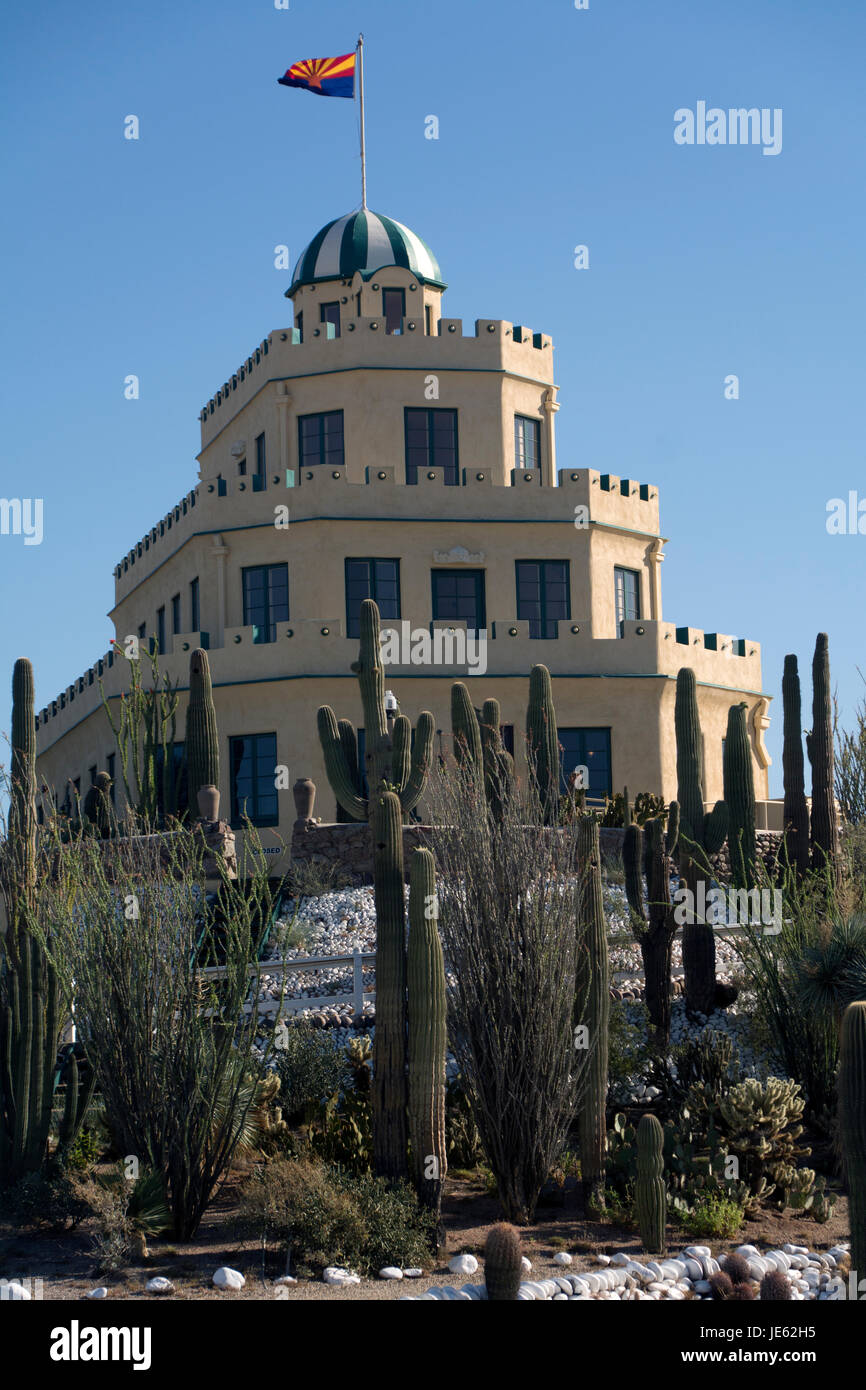 Tovrea Schloss, ein historisches Wahrzeichen in Phoenix, Arizona. Stockfoto