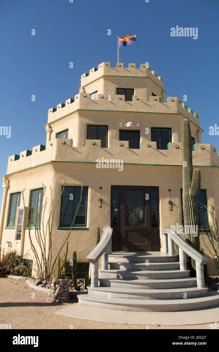 Tovrea Schloss, ein historisches Wahrzeichen in Phoenix, Arizona. Stockfoto