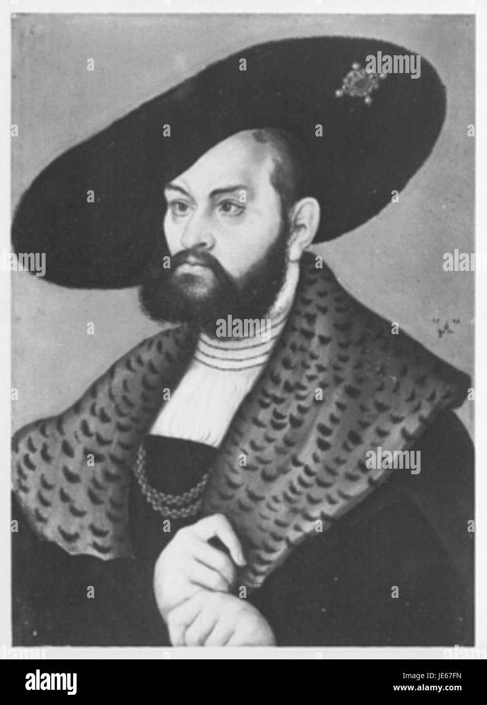 Albrecht von Brandenburg-Ansbach war ein deutscher Fürst des 16. Jahrhunderts. Er war bekannt für seine Führung und seinen politischen Einfluss während der Renaissance in Deutschland. Stockfoto