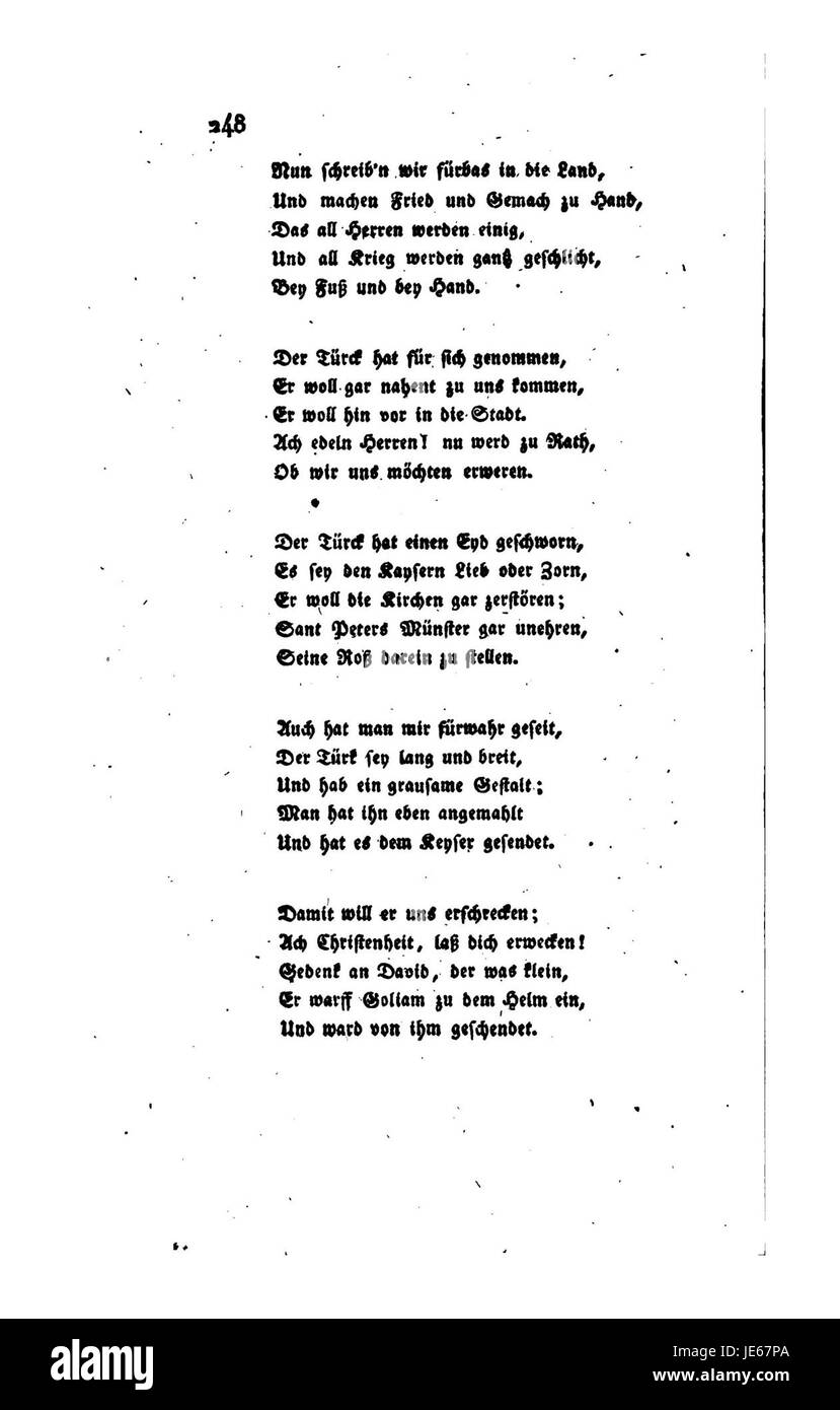 Altteutsche Volks-Meisterlieder ist eine Sammlung deutscher Volkslieder, die in Heidelberg zusammengestellt wurde. Das Werk enthält traditionelle Lieder, die die Kultur und Geschichte des deutschsprachigen Volkes widerspiegeln. Diese Ausgabe konzentriert sich auf die Melodien und den lyrischen Inhalt dieser Volkstraditionen und bietet Einblicke in das deutsche Volksmusikerbe. Stockfoto