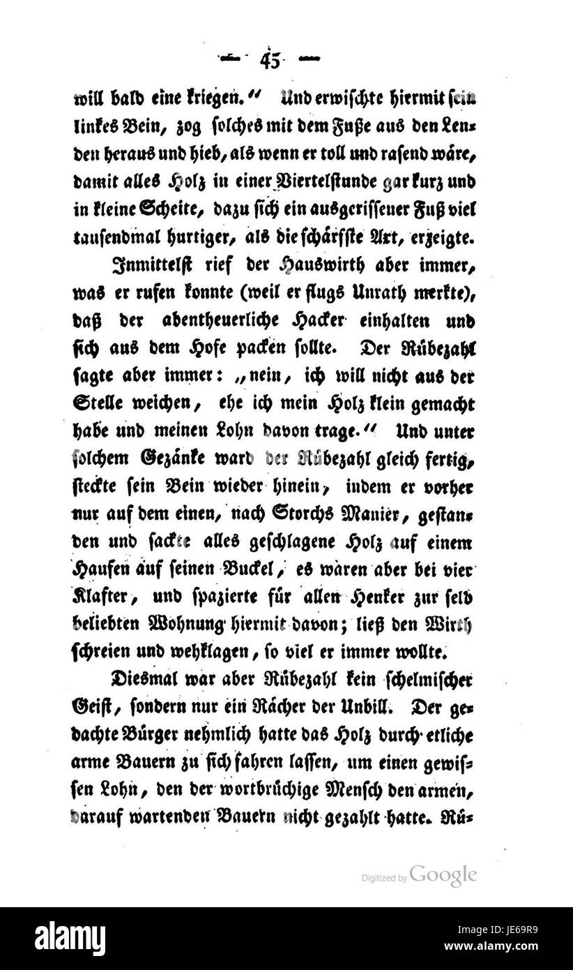 Buesching Volks-Sagen ist eine Sammlung deutscher Volksmärchen, die die mündlichen Traditionen und das kulturelle Erbe der deutschsprachigen Völker erfassen. Dieser Eintrag (045) enthält eine der traditionellen Geschichten und bewahrt regionale Mythen und Legenden. Stockfoto