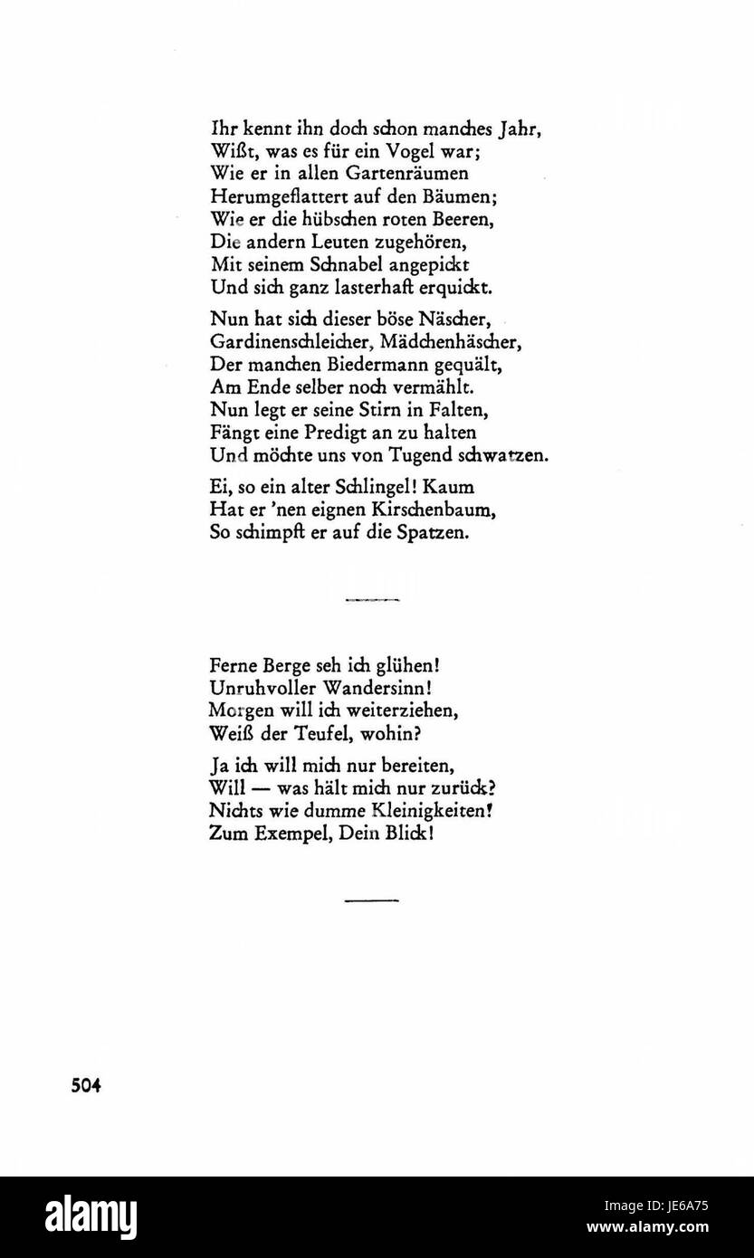 Diese Seite aus der Reihe „Busch Werke“ zeigt detaillierte Abbildungen und Beschreibungen aus Werken des deutschen Botanikers und Künstlers, die verschiedene Pflanzenarten darstellen. Die Seite bietet Einblicke in Pflanzenformen und ihre ökologische Rolle und bietet Lehrinhalte für Pflanzenstudien. Stockfoto