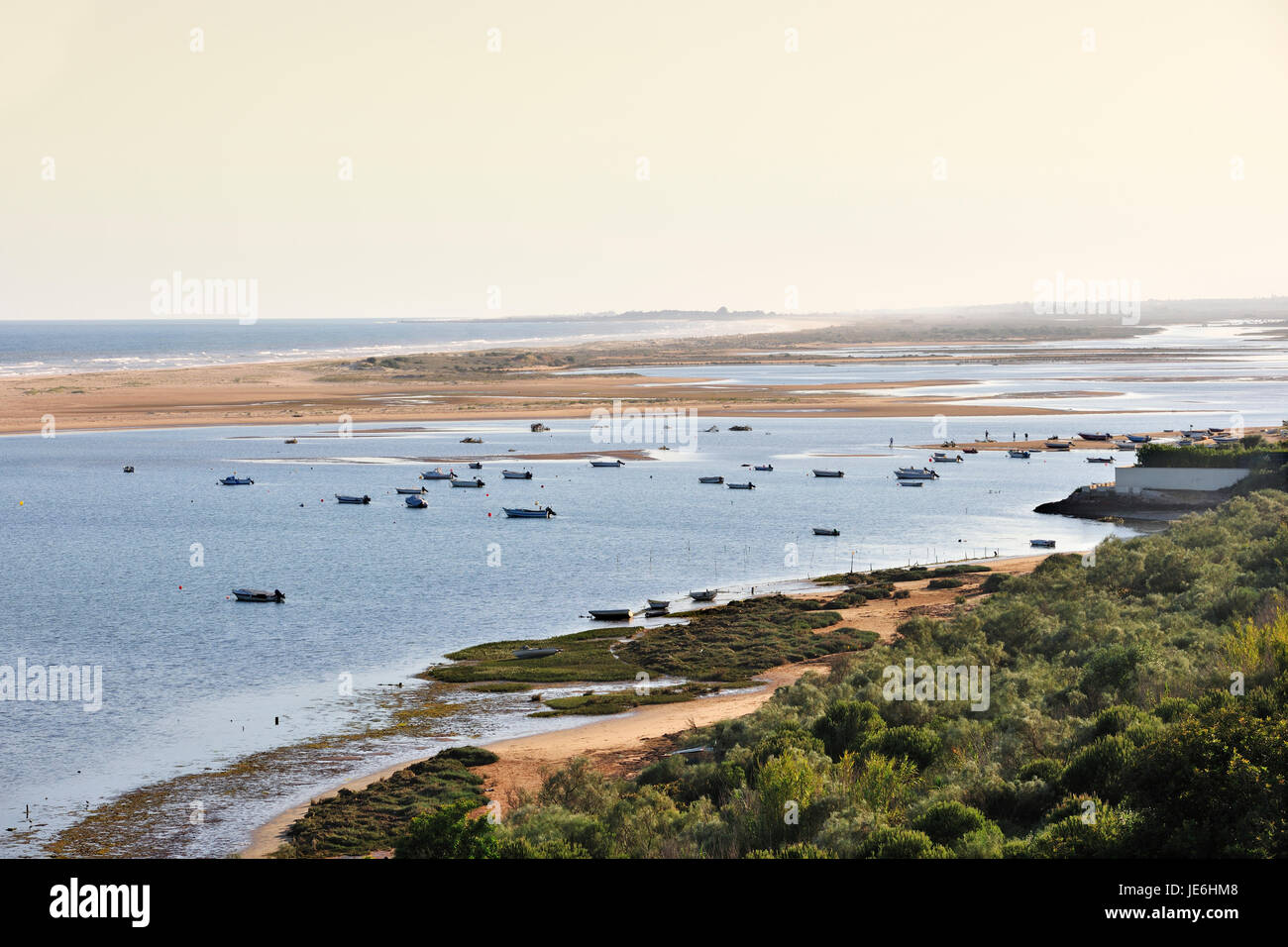Ria Formosa Natural Park und die Strände der Algarve. Cacela-a-Velha, Portugal Stockfoto