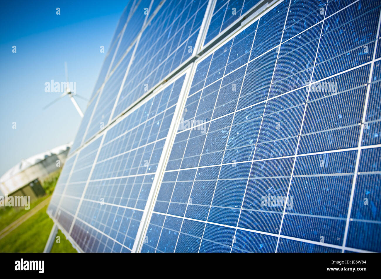 Deutschland, Schleswig - Holstein, Pellworm, Solar, solar Anlage, erneuerbare Energien, Windkraft, Stockfoto