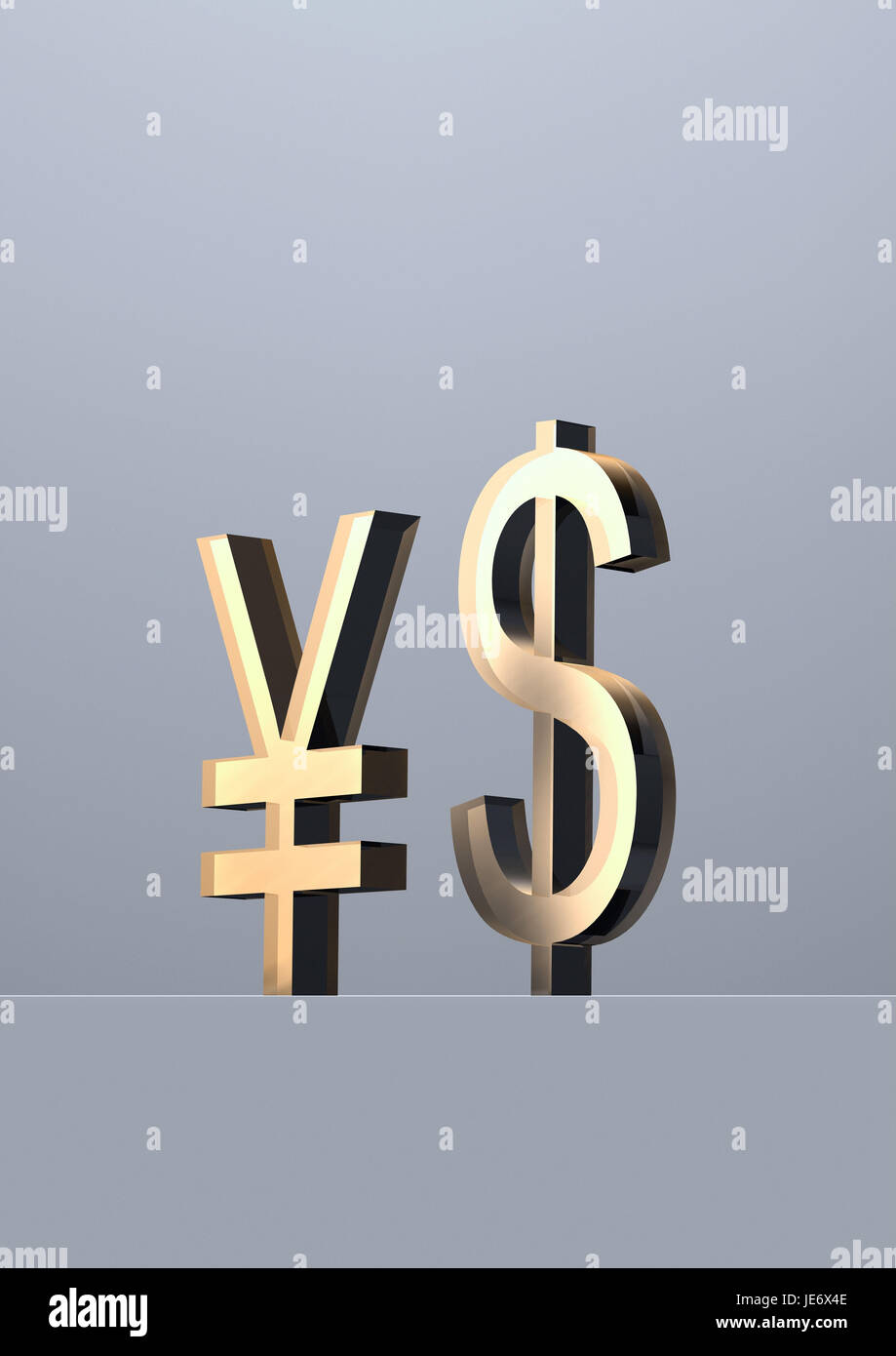 Yen, Dollar, Stockfoto