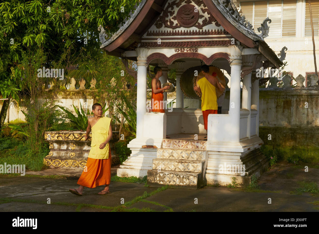 Laos, Luang Prabang Provinz, Stadt Luang Prabang, Mönche, Stockfoto