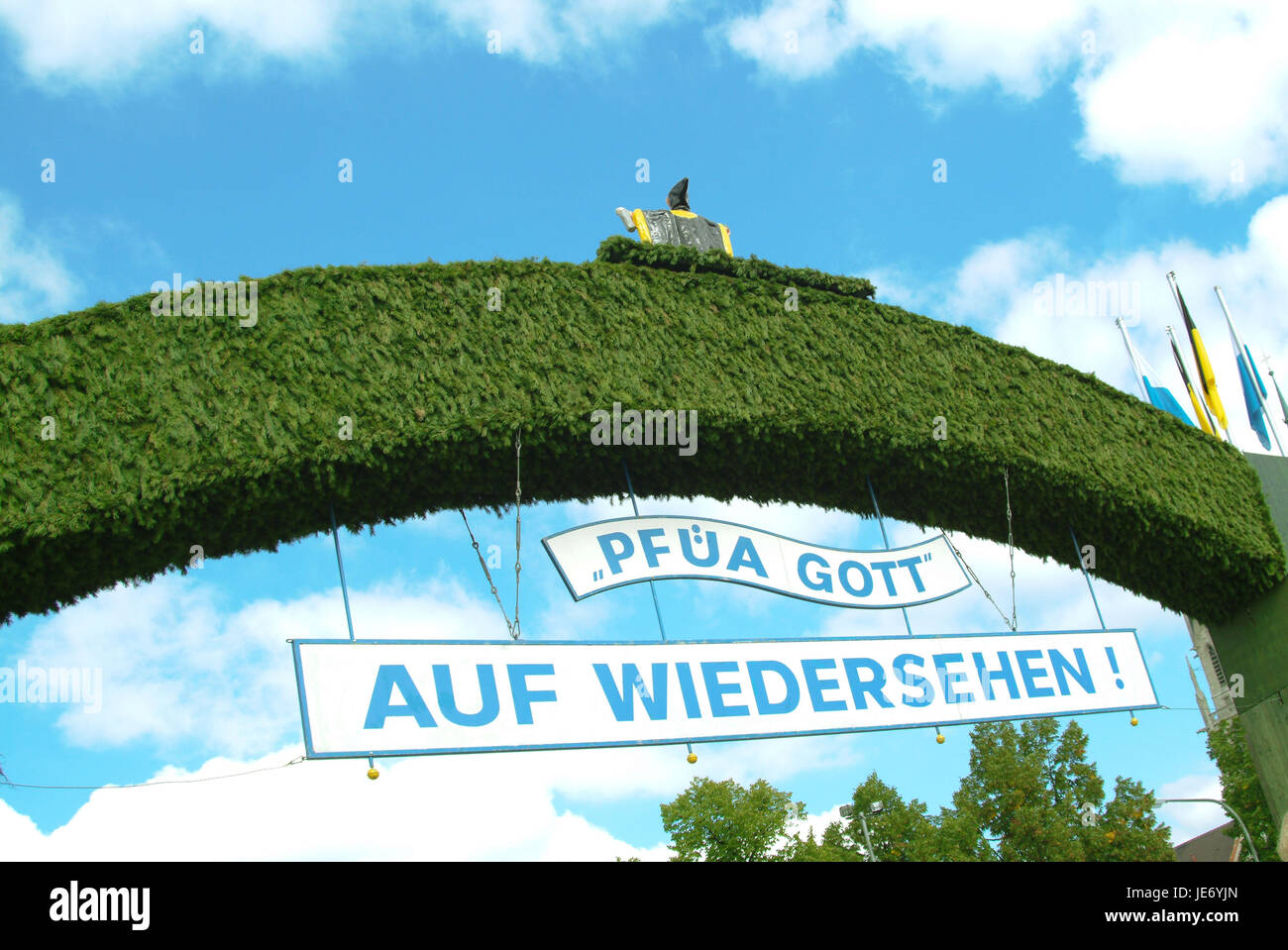 Schilder, Ausfahrt, Oktober fest, München, Stockfoto