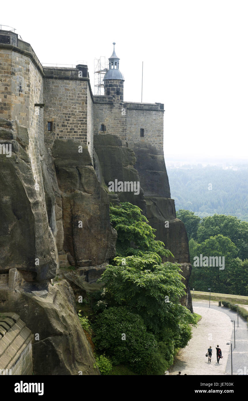 Deutschland, Sächsische Schweiz, Schloss des Königs Stein, Stockfoto