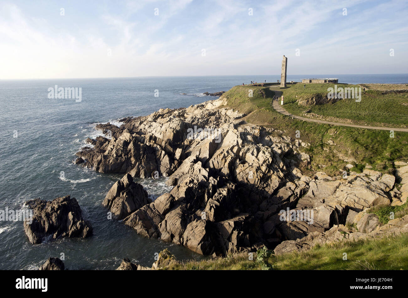 Europa, Frankreich, Bretagne, Finistere, Punkt Saint-Mathieu, Monument Aux Morts De La Tonhöhe, Stockfoto