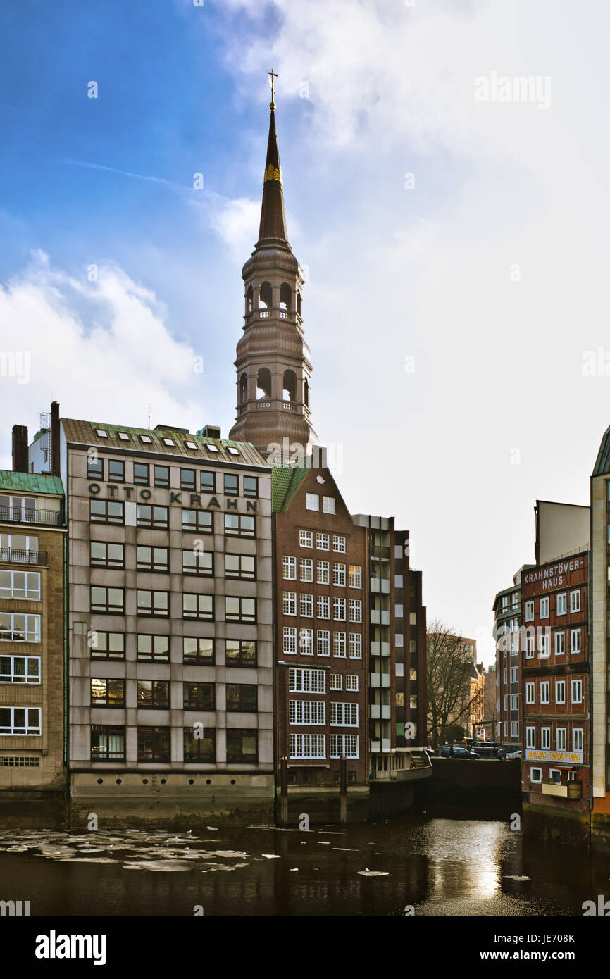 Deutschland, Hamburg, Innenstadt, Nikolaifleet, Kirche Stück Katharinen, Stockfoto