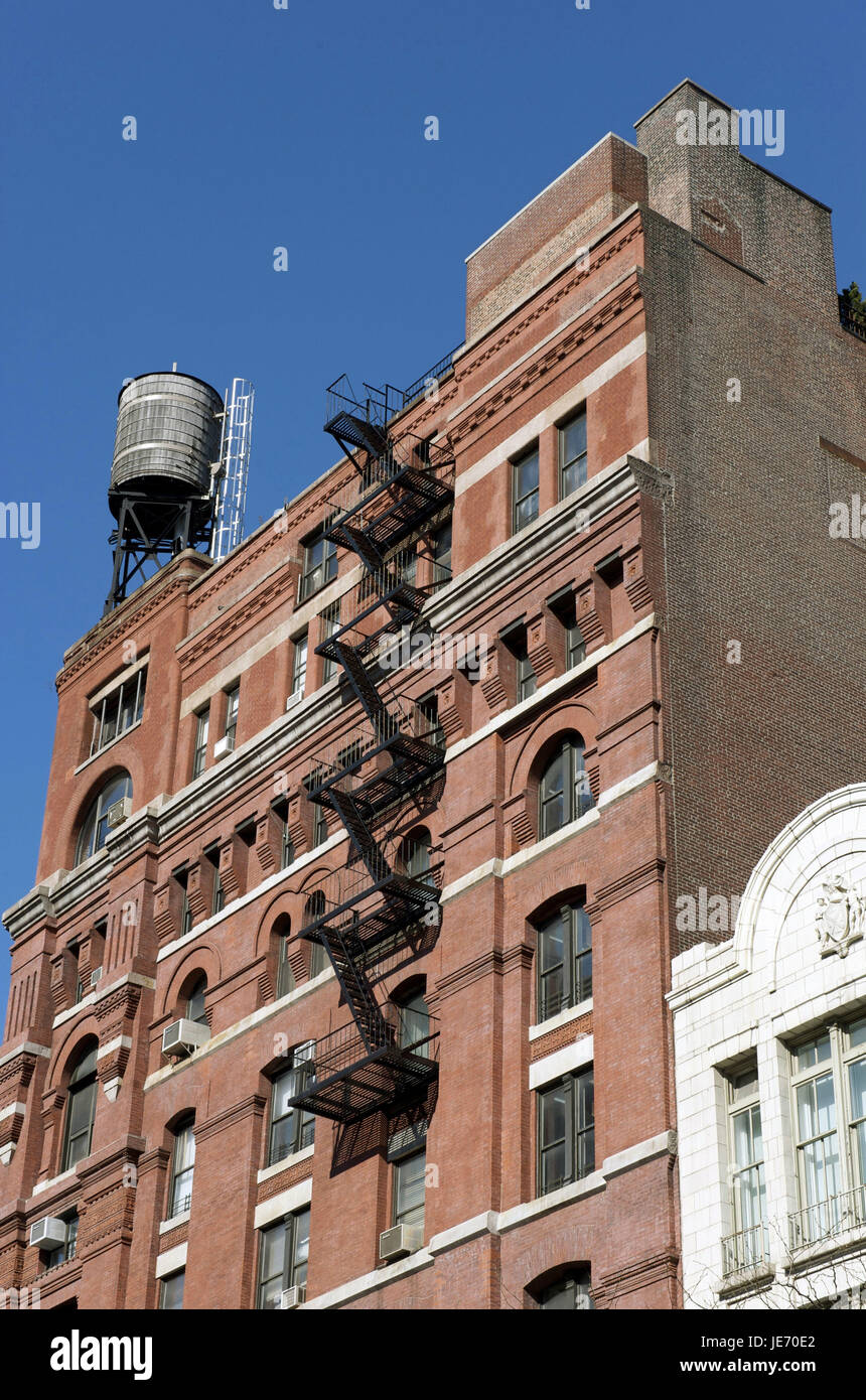USA, Amerika, New York, Manhattan, Soho, Wasserturm auf dem Dach, Stockfoto