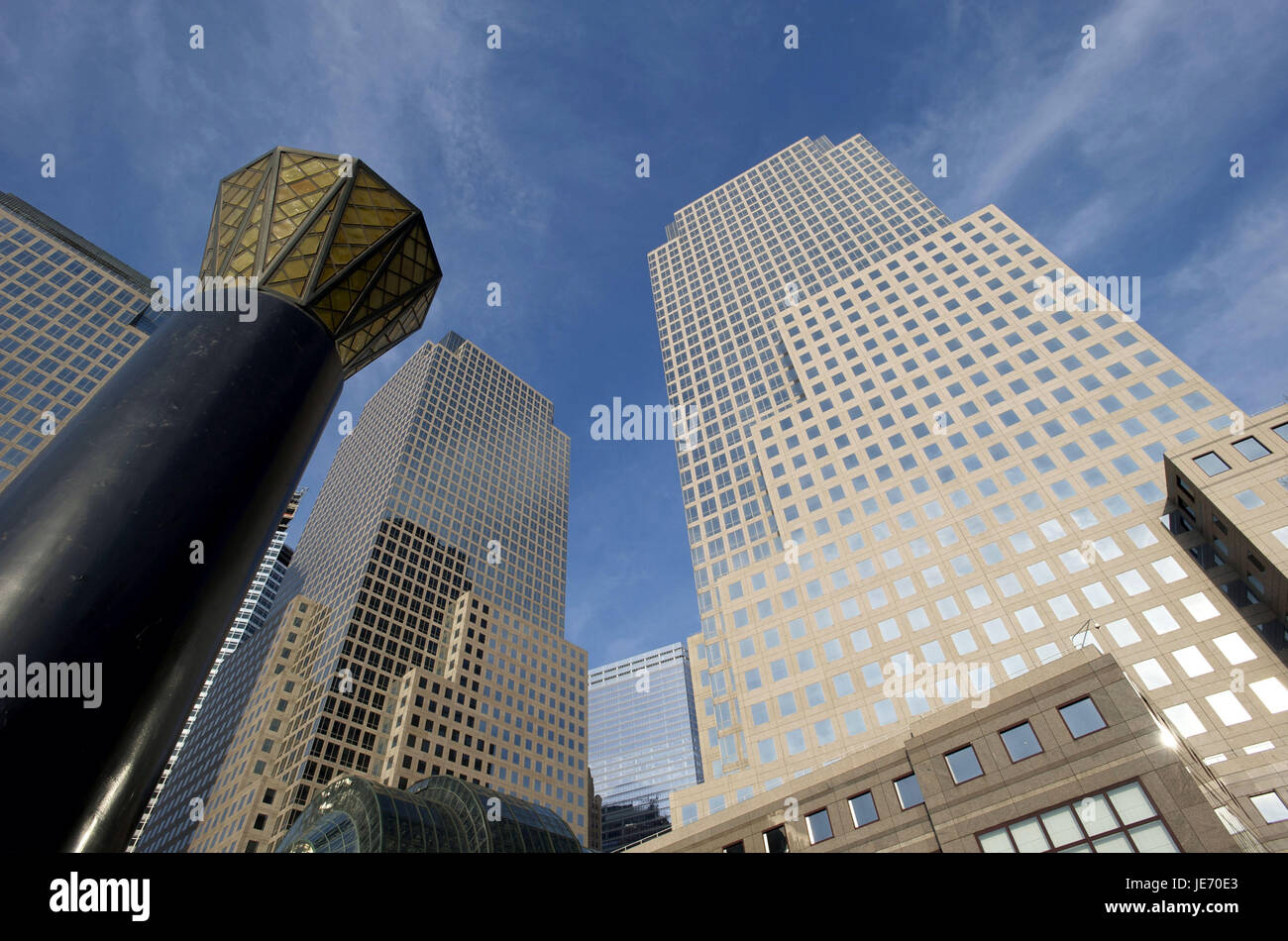 USA, Amerika, New York, Manhattan, World Financial Center, unten geschossen, Stockfoto