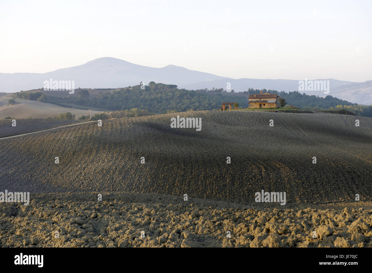 Europa, Italien, Toskana, Val d ' Orcia, Bauernhof in der Landschaft Stockfoto