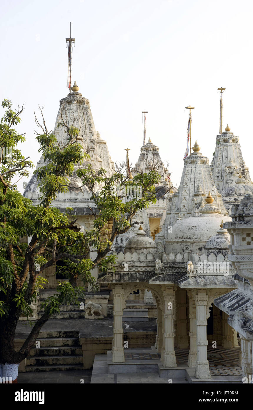 Indien, Gujarat, Palitana, Jain-Tempel in den Bergen Shatrunjaya, Stockfoto