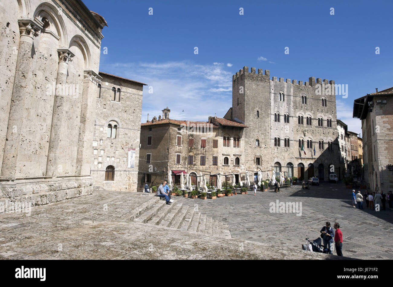 Italien, Toskana, La Maremma, Massa Marittima, Piazza Garibaldi, Stockfoto