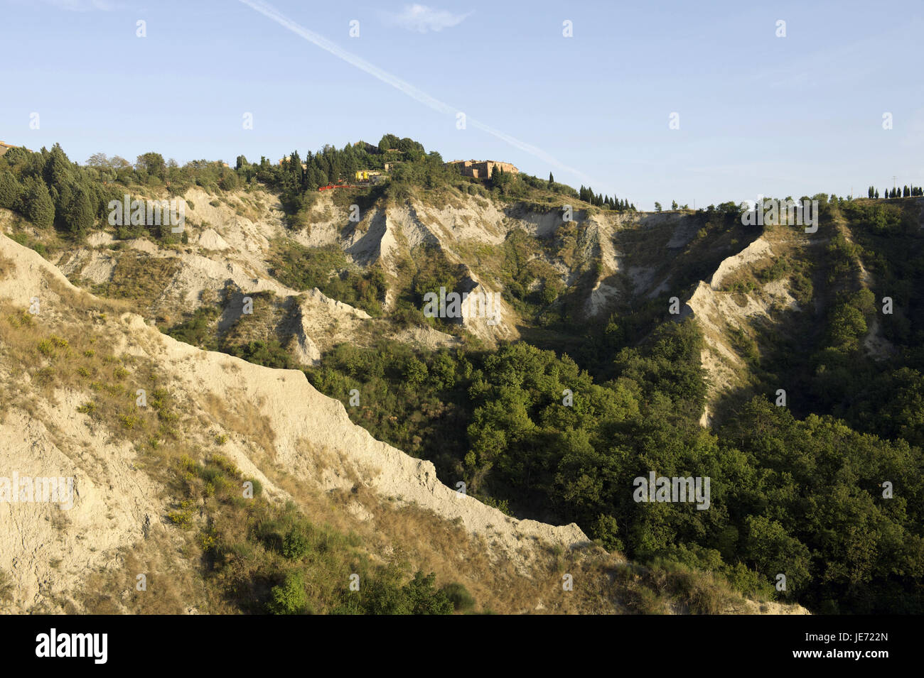 Italien, Toskana, Crete Senesi, felsigem Gelände, Stockfoto