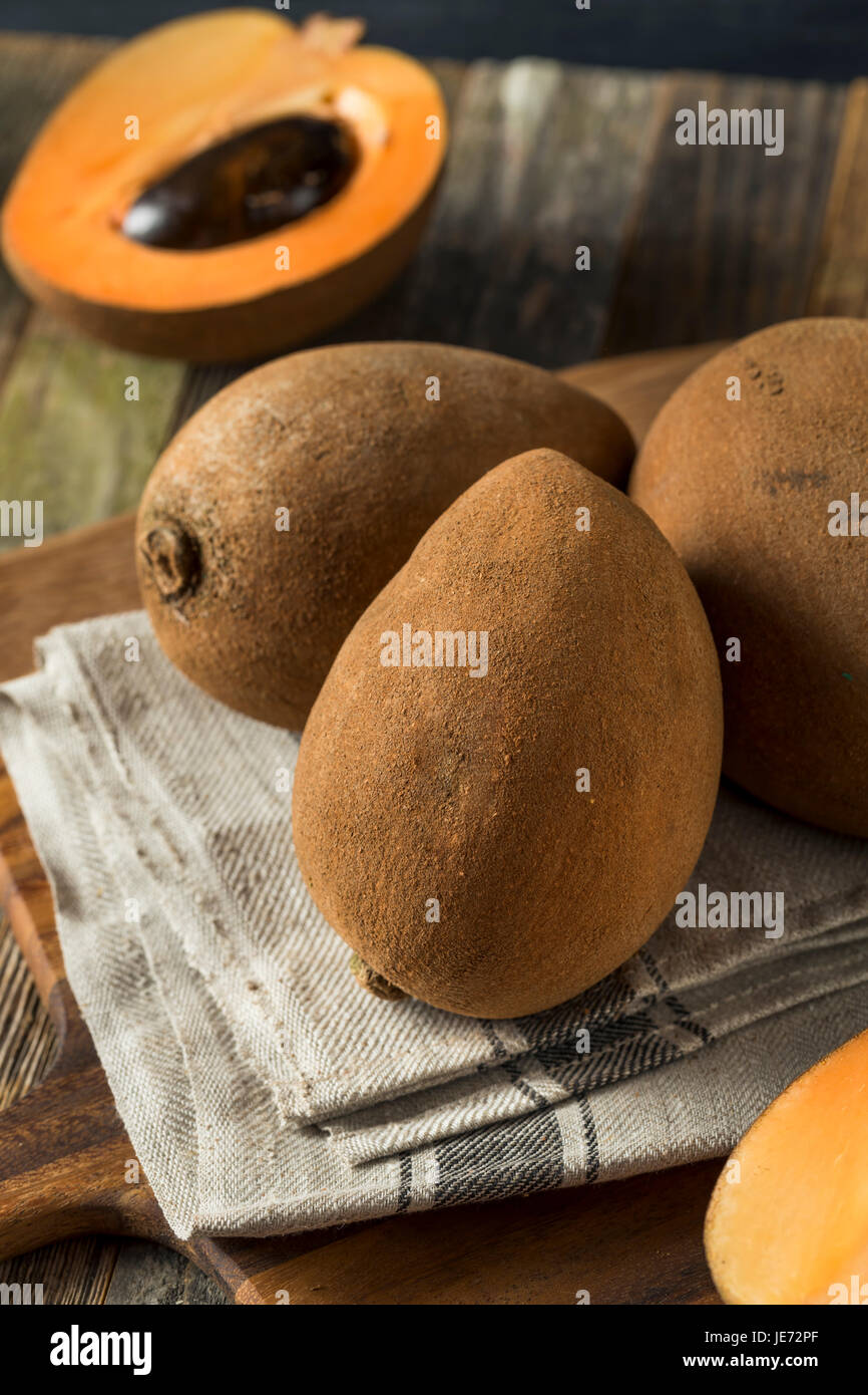 Rohe Bio Braune Mamey Frucht Mit Einem Braunen Samen Stockfotografie Alamy