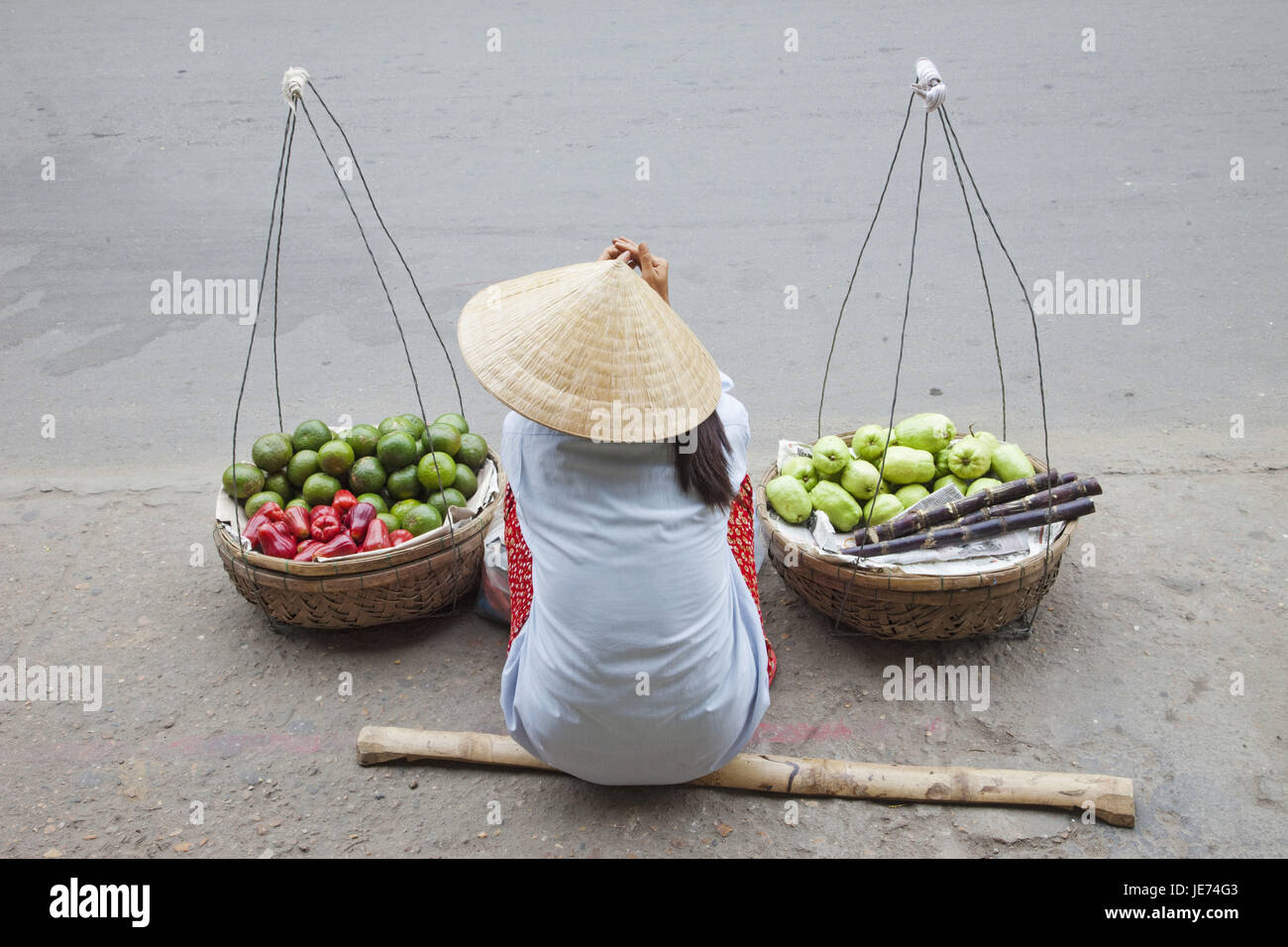 Vietnam, Hoi an In, Old Town, Straßenhändler, Obst-Vertrieb, Stockfoto