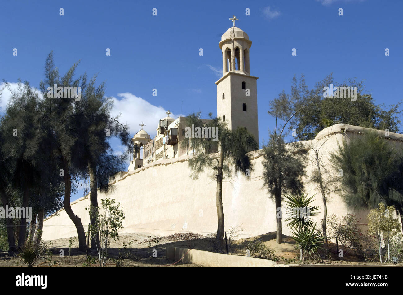 Afrika, Ägypten, Wadi Natrun, Kloster Es-Souriani, Außenansicht, Stockfoto
