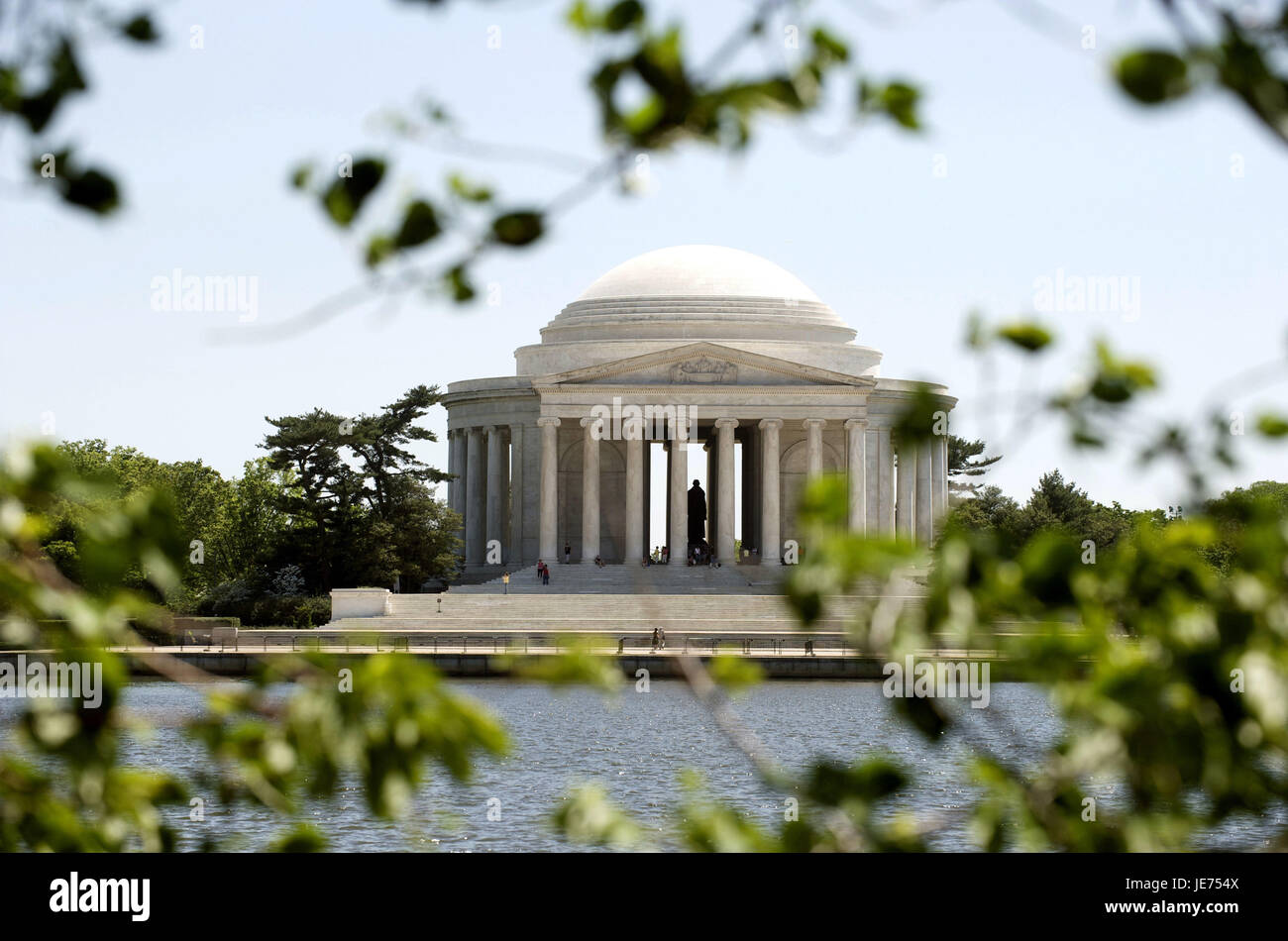 Den USA, Amerika, Washington D.C., Blick auf Jefferson Denkmal, Stockfoto