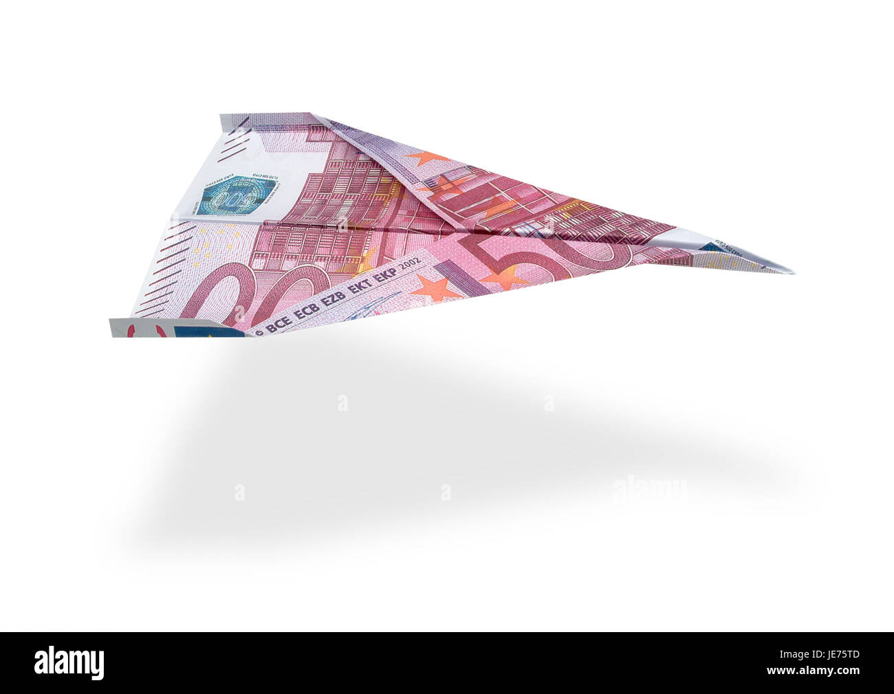 Papierflieger aus Eurolight, Stockfoto