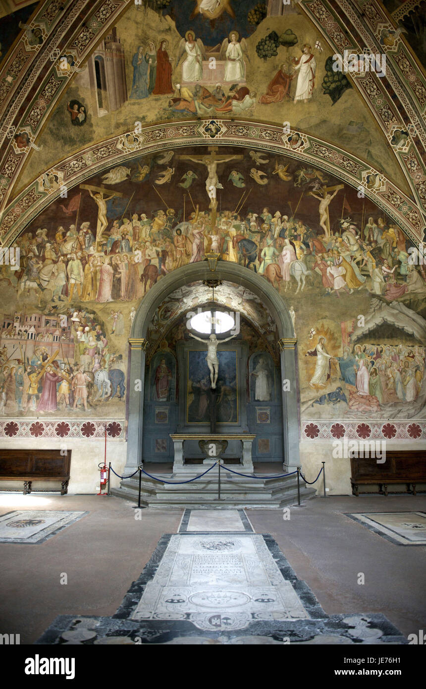 Italien, Toskana, Florenz, Kirche Santa Maria Novella, spanische Band, Fresken, Stockfoto