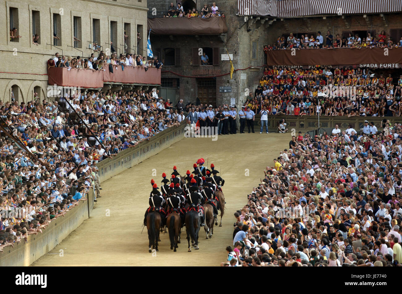 Italien, Toskana, Siena, Siena, die Pferderennen Palio, Stockfoto
