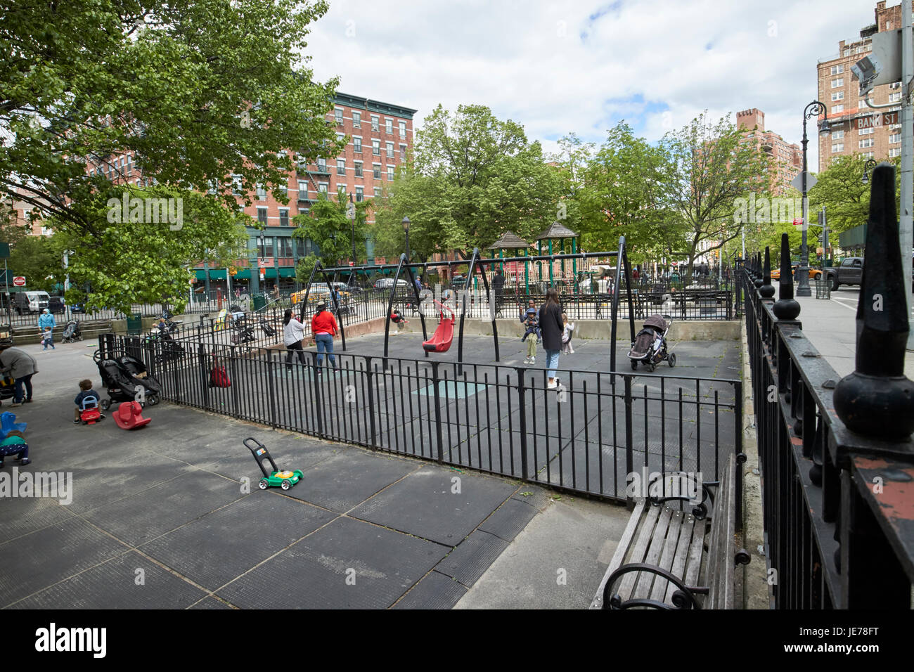 Bleeker Spielplatz Greenwich Village New York Vereinigte Staaten Stockfoto