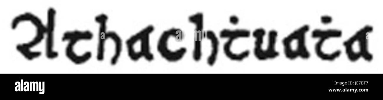 Dieser Titel bezieht sich auf den Athech Tuatha, ein Konzept in der irischen Literatur, und die damit verbundenen Buchstaben. Es ist mit der reichen Tradition mittelalterlicher irischer Texte verbunden, die für ihre kulturelle und historische Bedeutung im irischen Erbe bekannt sind. Stockfoto