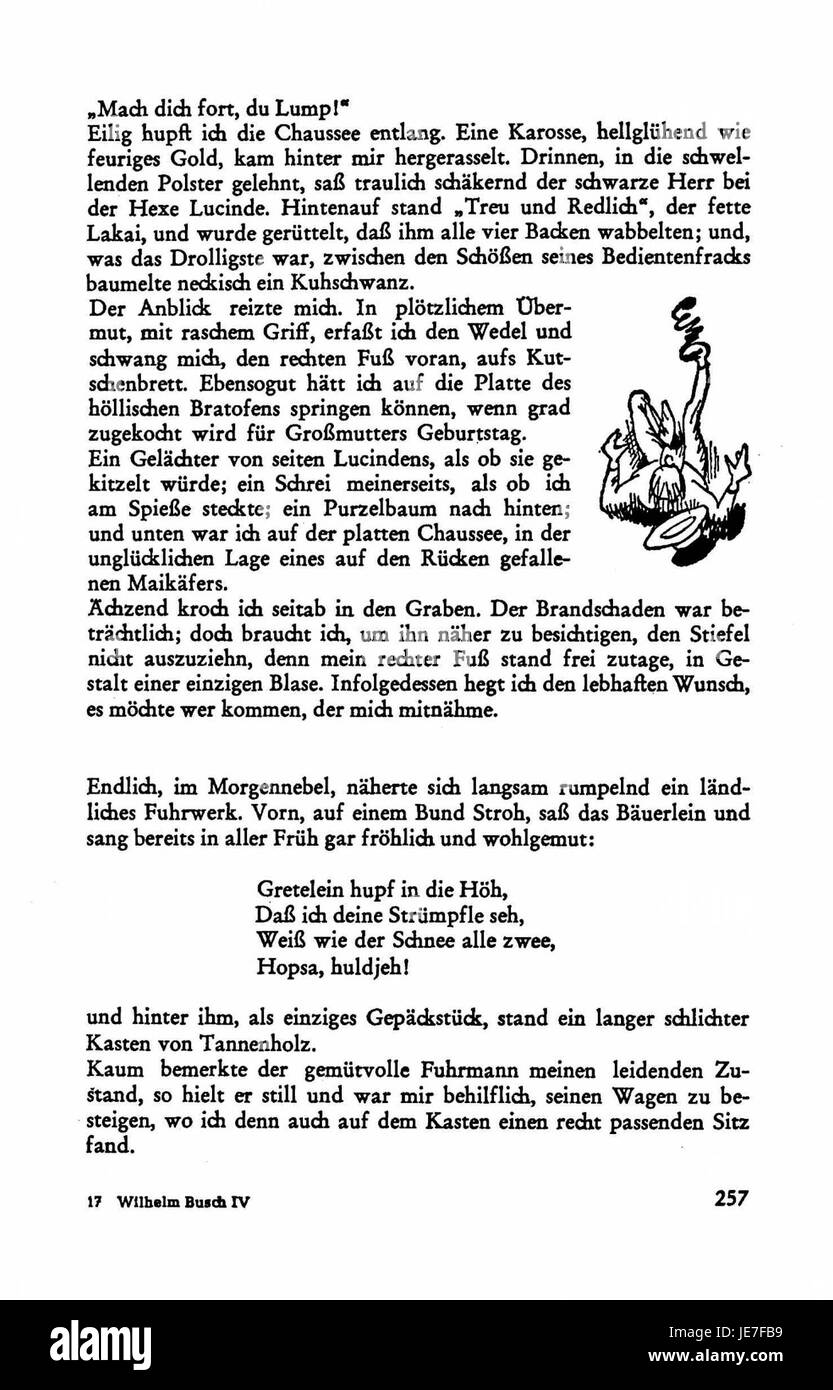Dieses Bild zeigt einen Kupferstich der „Busch Werke“, eine Sammlung von Druckgrafiken mit Landschaften und Naturszenen des deutschen Künstlers Heinrich Christian Busch. Das Werk zeigt seine Liebe zum Detail und seine Verwendung von Licht zur Darstellung der natürlichen Welt. Stockfoto